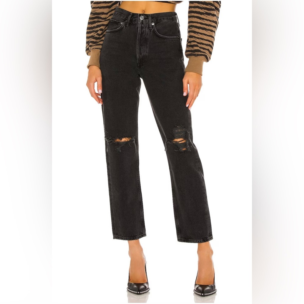AGOLDE 90's Mid Rise Loose in Smokestack